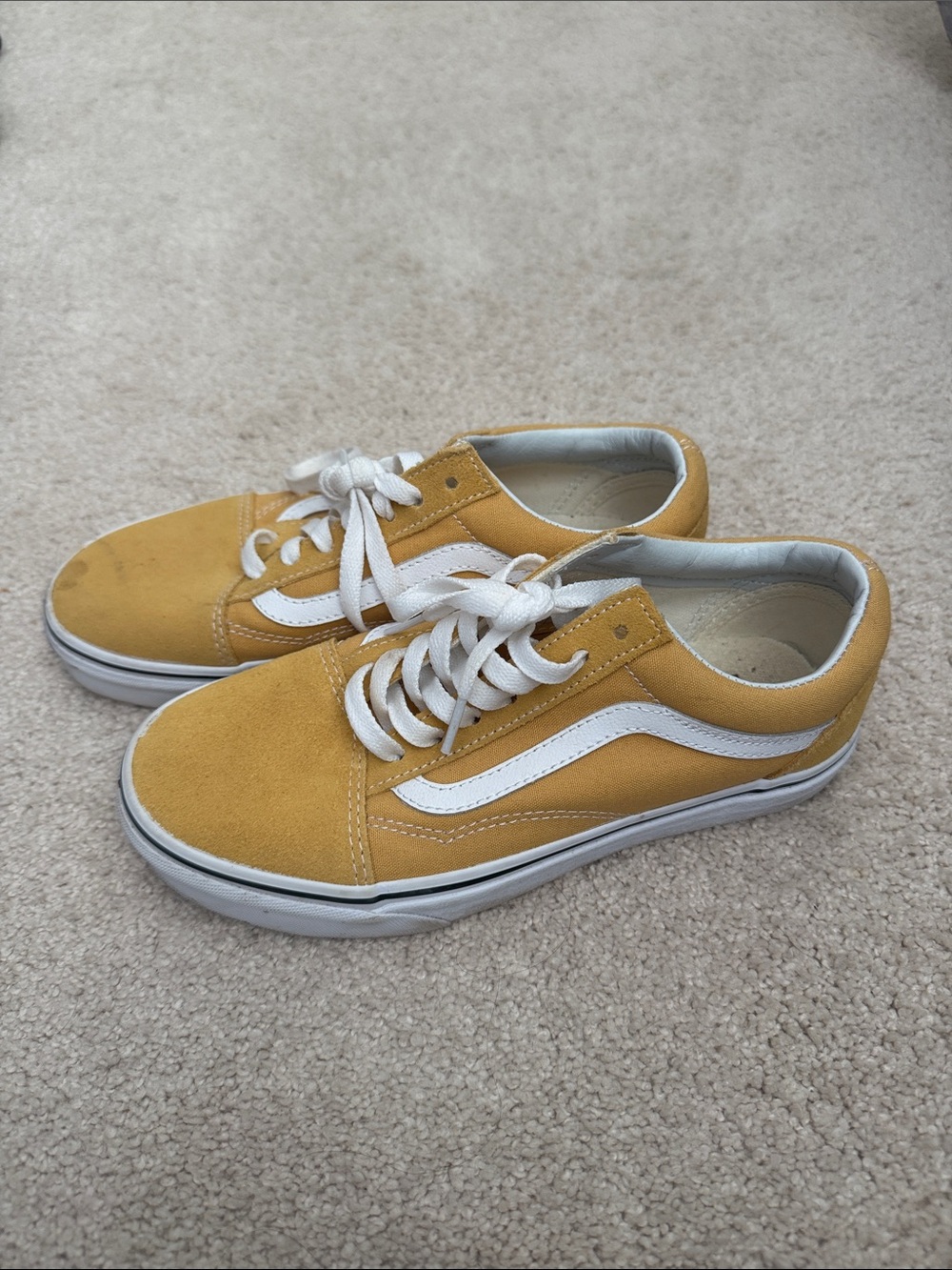 Vans Yellow and White Old Skool Sneakers